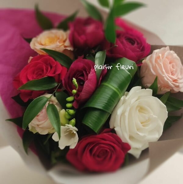 Bouquet rose et blanc à partir de 35€